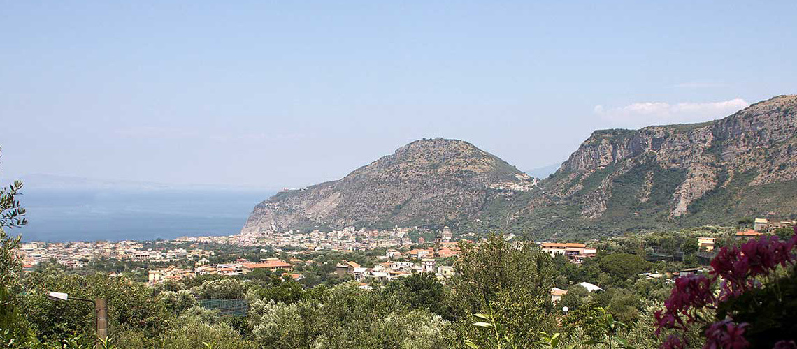 Il panorama dal terrazzo del Ristorante Pizzeria Zio Sam Sorrento